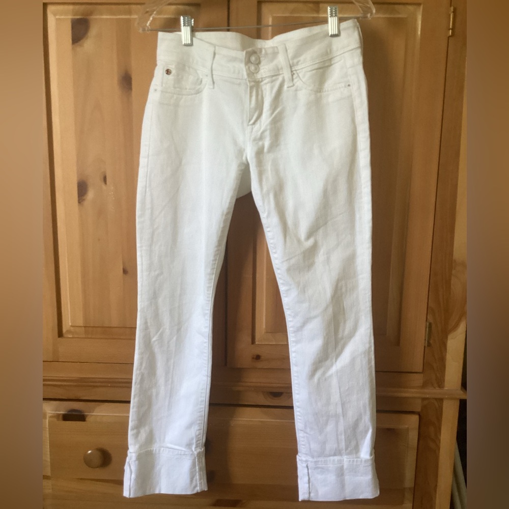 Hudson Ginny White cuffed Jeans 27